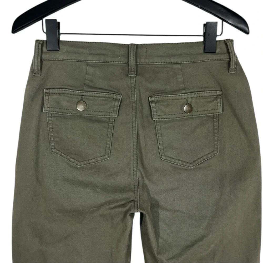 Evereve Payton utility ankle slit pant in Olive green size 26 - Picture 9 of 11